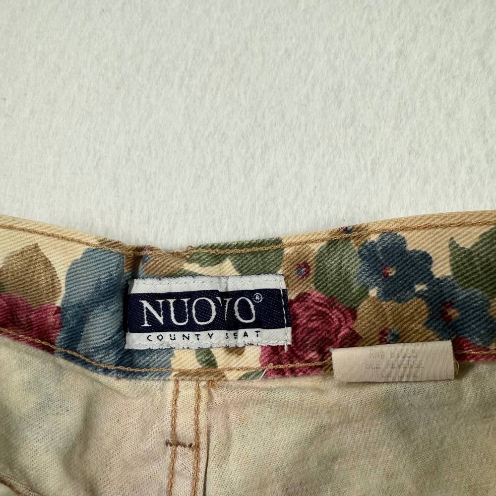 Nuovo County Seat Vintage Floral High Waisted Denim Shorts 90s Rose Print 11/12 - Picture 3 of 9